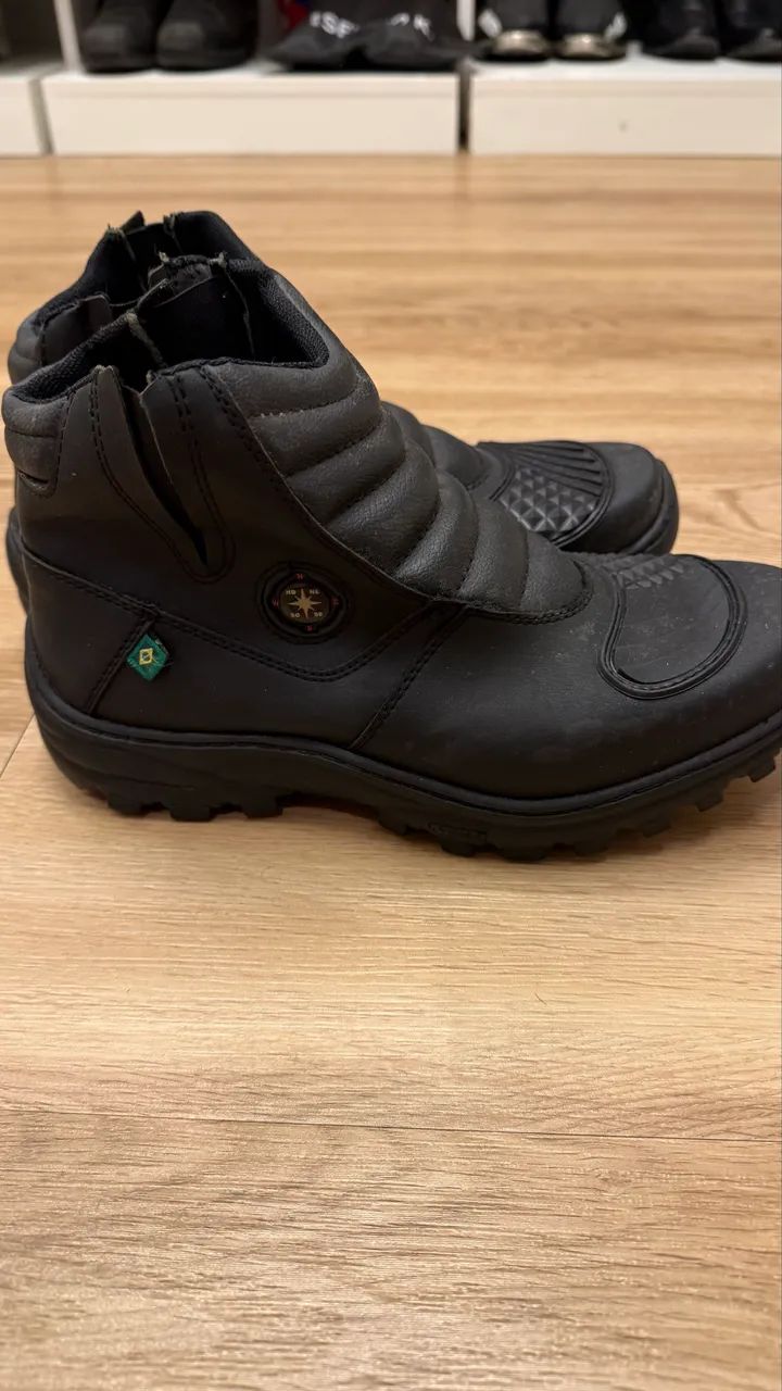 Bota de Couro Moto Semi Impermeável  - Foto 2