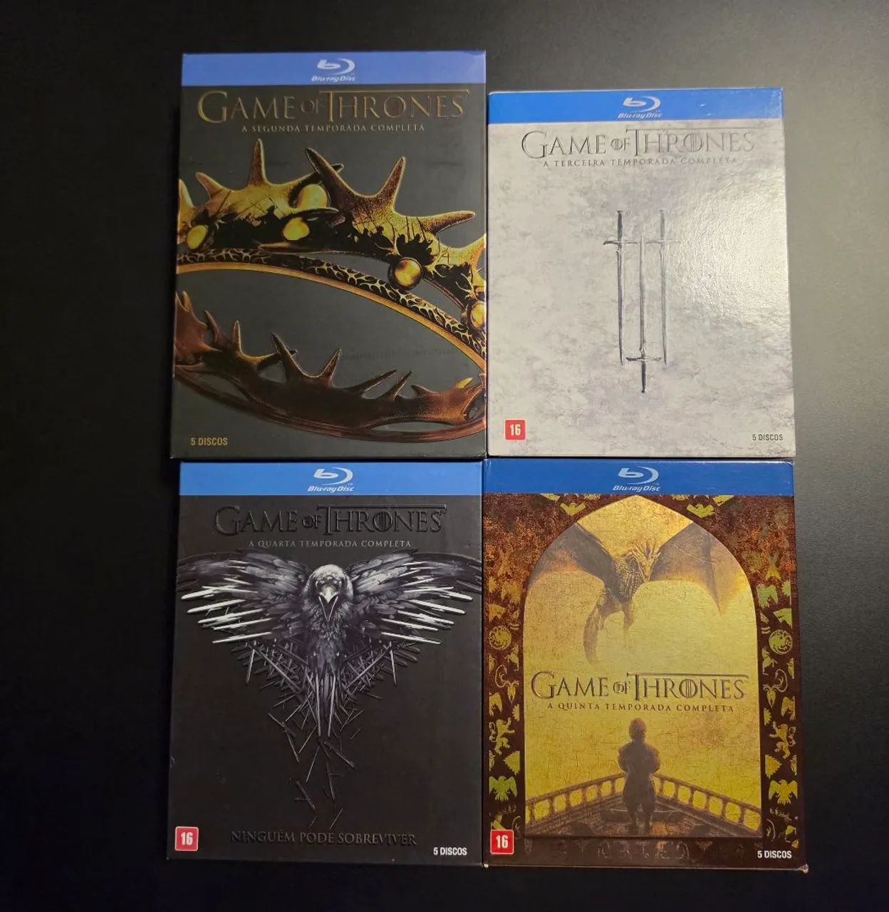 Game of Thrones blu ray temporada 2, 3, 4 e 5