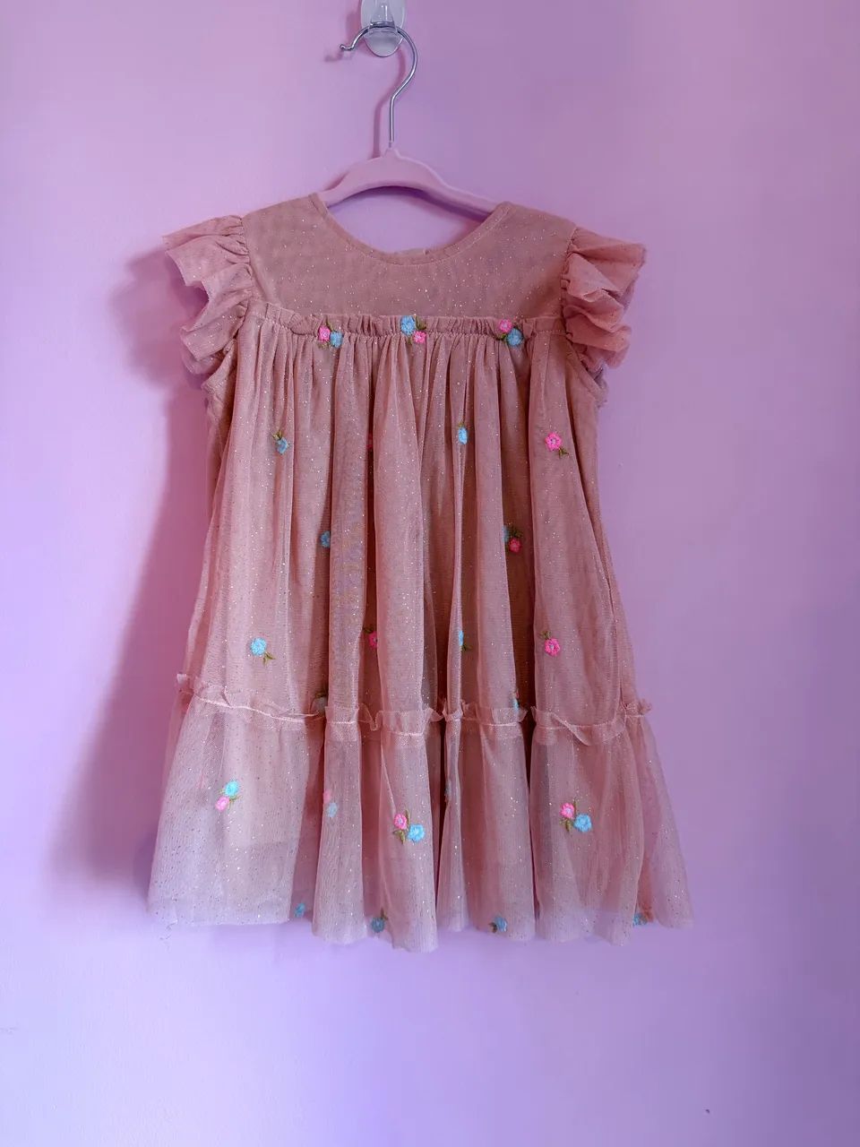 Vestido infantil com brilho 