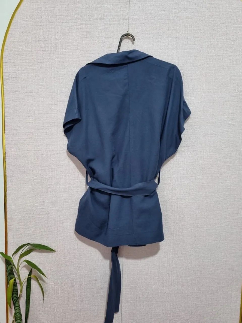 kimono 3 marias azul chumbo - Foto 2