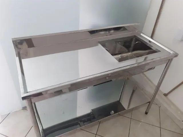 Pia e Tanque em aço inox