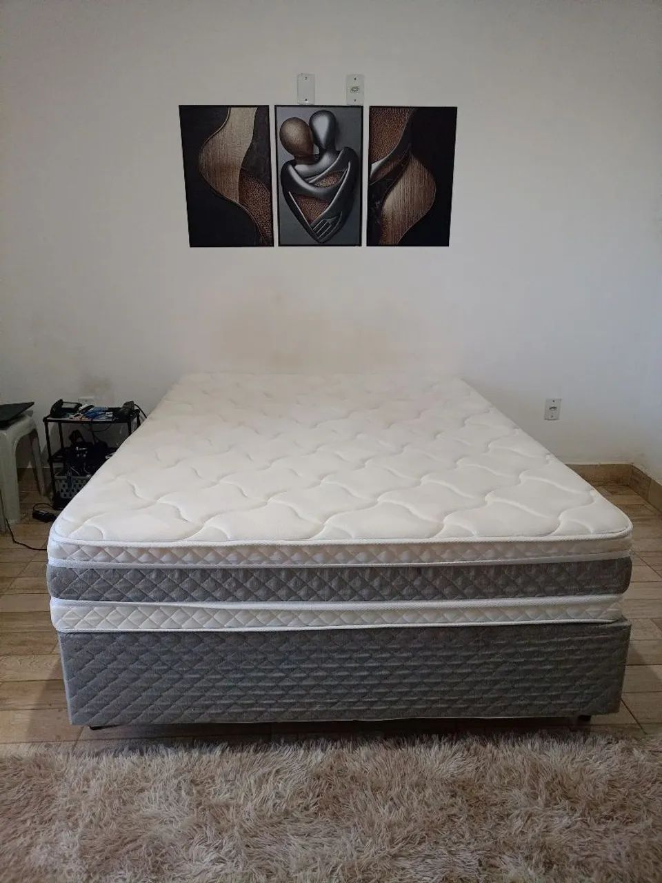 Cama box semi nova com colchão  - Foto 2