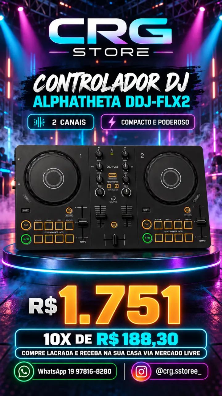 Controlador DJ *AlphaTheta DDJ-FLX2 - LACRADO