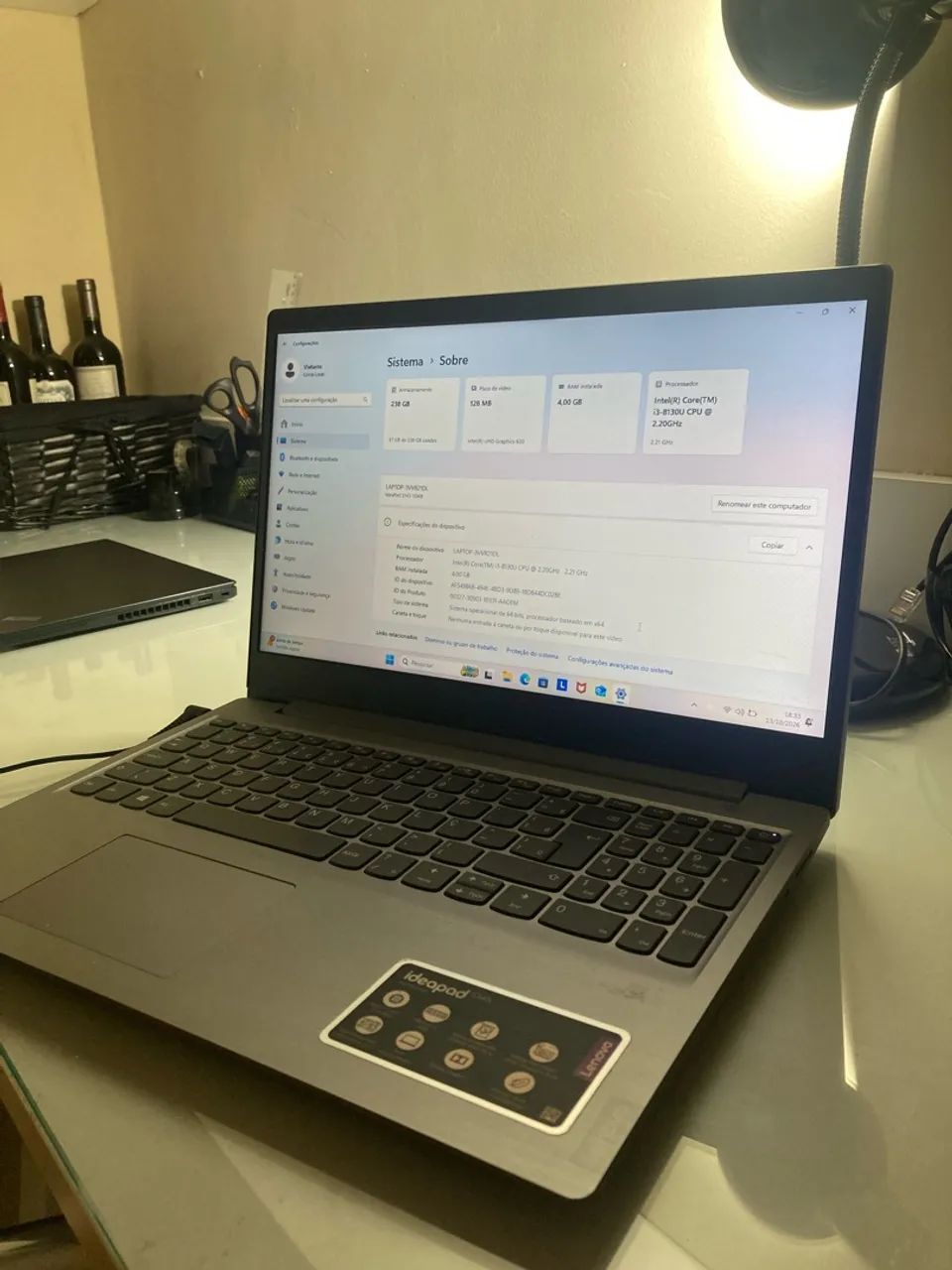 Notebook Lenovo Ideapad S145 i3 4GB RAM