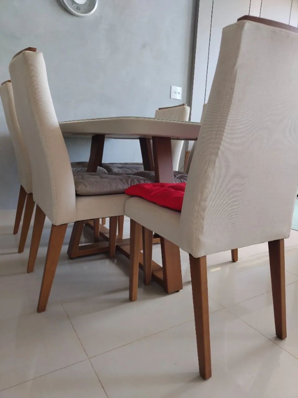 Mesa de Jantar (vidro e madeira) - Foto 5