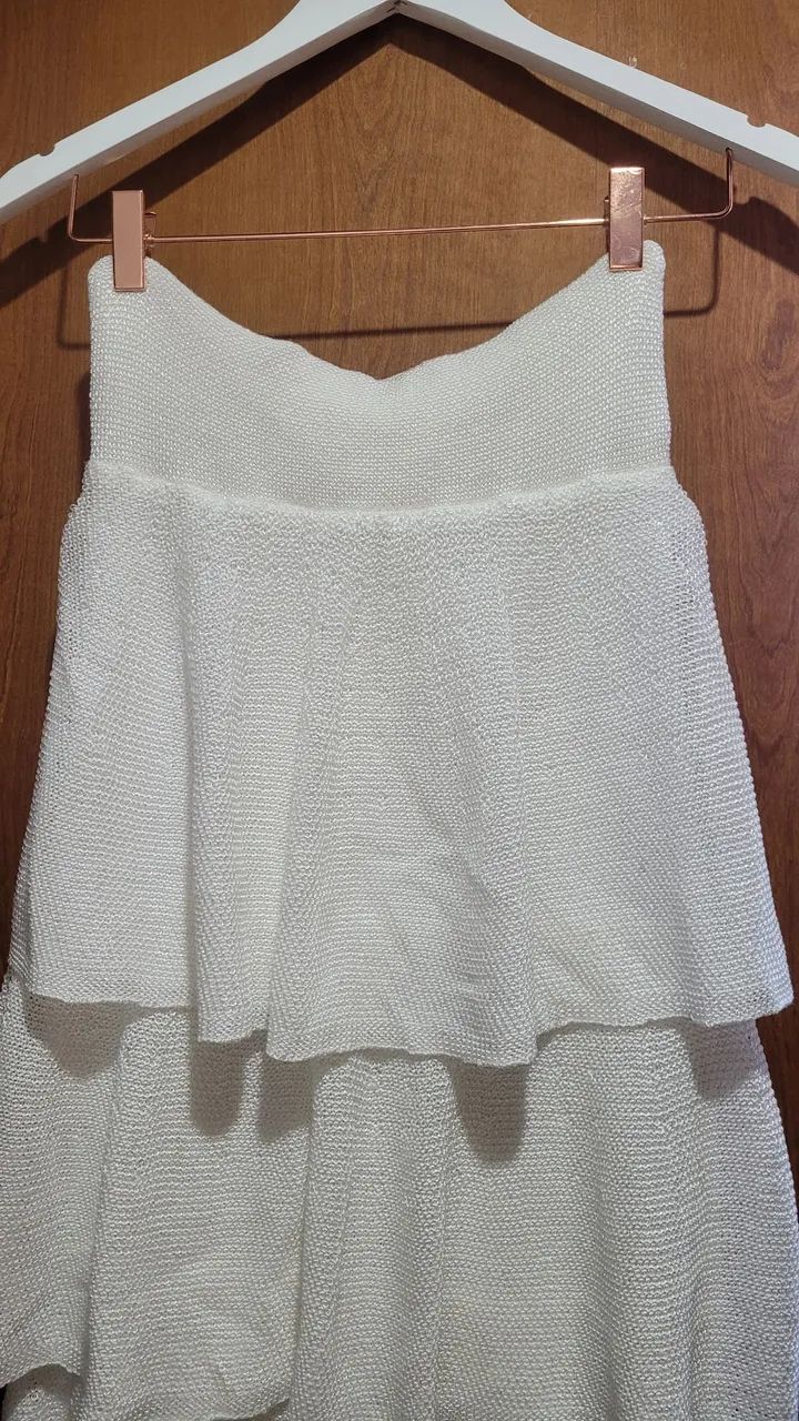 Saia de tricot branca  - Foto 2