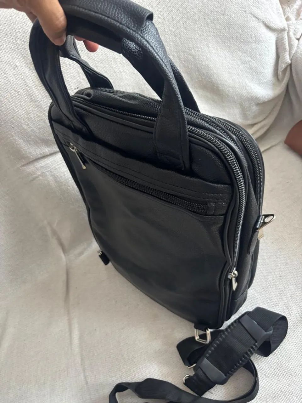 Bolsa Mochila Montblanc Couro - Foto 4