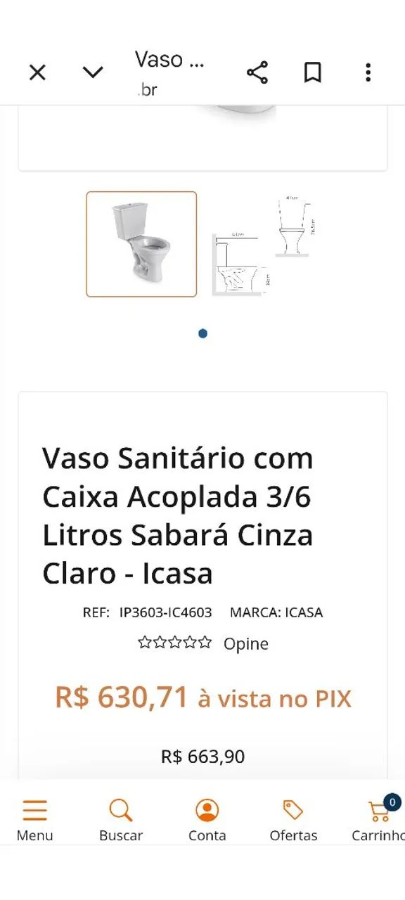 Kit de bacia com caixa acoplada
