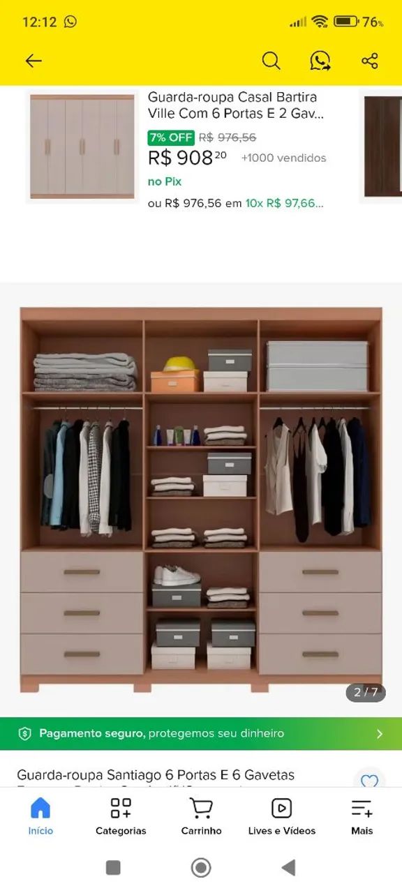 GUARDA ROUPA 6 PORTAS  - Foto 2