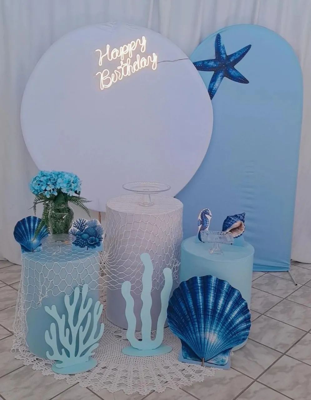 Decoração tema fundo do mar
