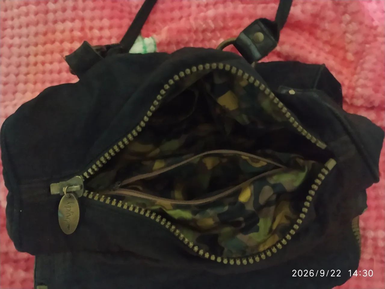 Bolsa de ombro Kipling original preta - Foto 4