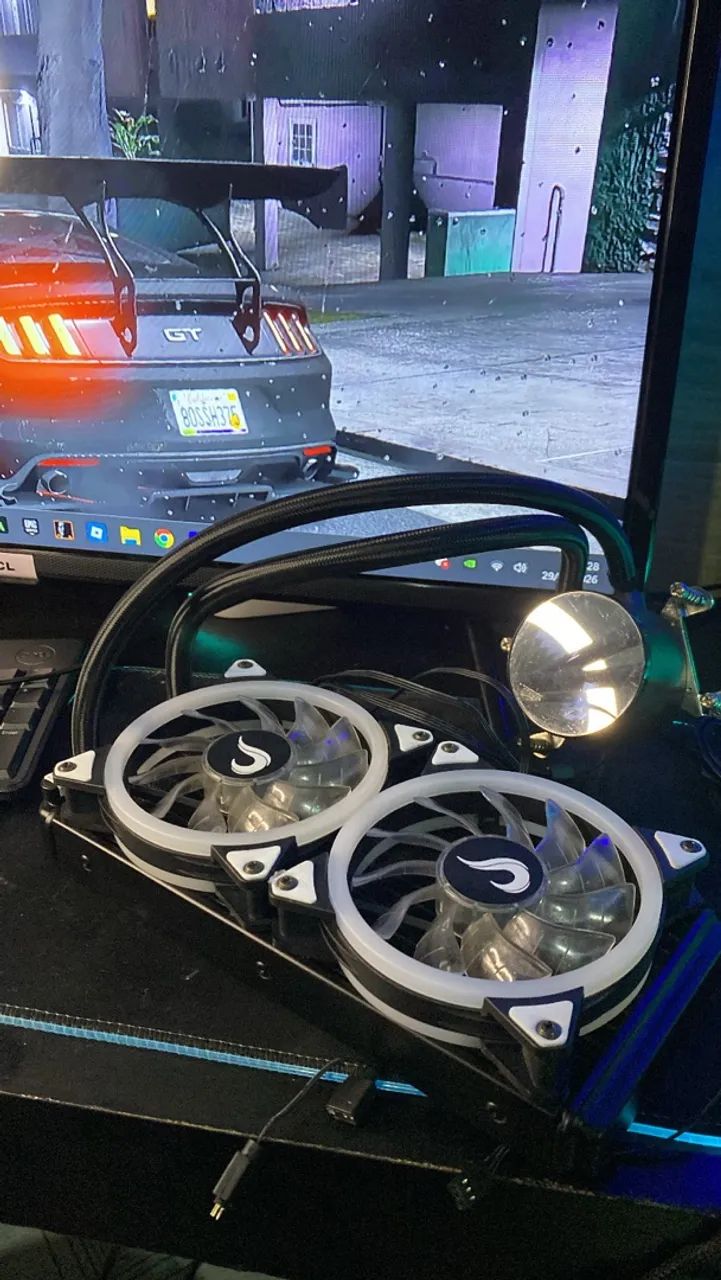 water cooler Cooler Master de 240 mm, com duas ventoinhas e iluminação RGB. - Foto 3