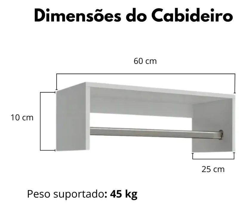 Kit 3 araras cabideiro suspenso  - Foto 3