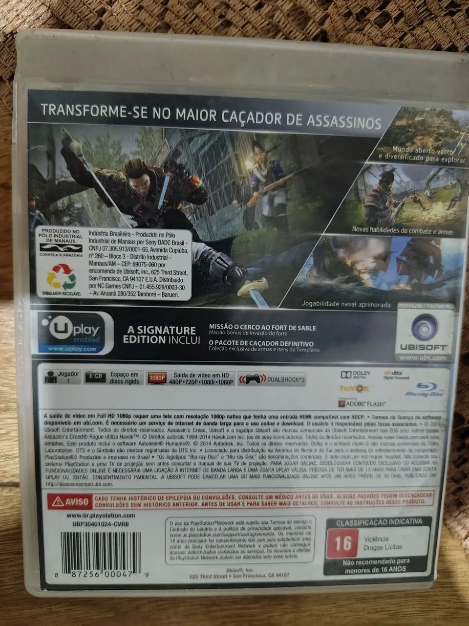 Assassin's creed Rogue PS3 - Jogos de Vídeo Game - Ouro Preto