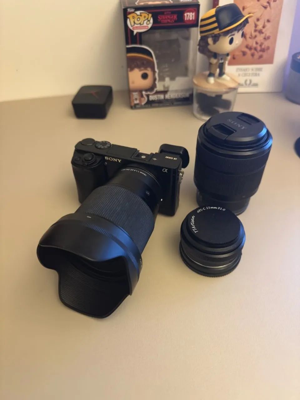 Camera Sony A6000 + lente 16mm, 35mm e 24mm