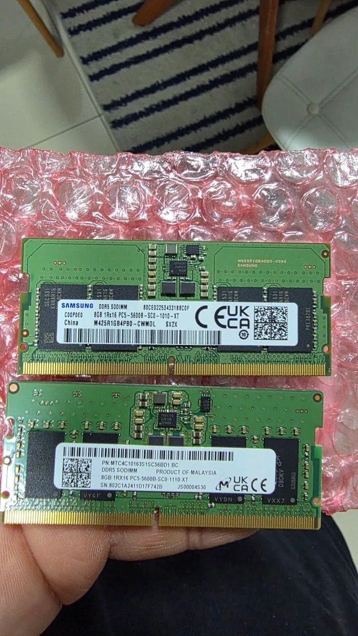 memoria ram ddr5 8gb notebook 5200 mhz