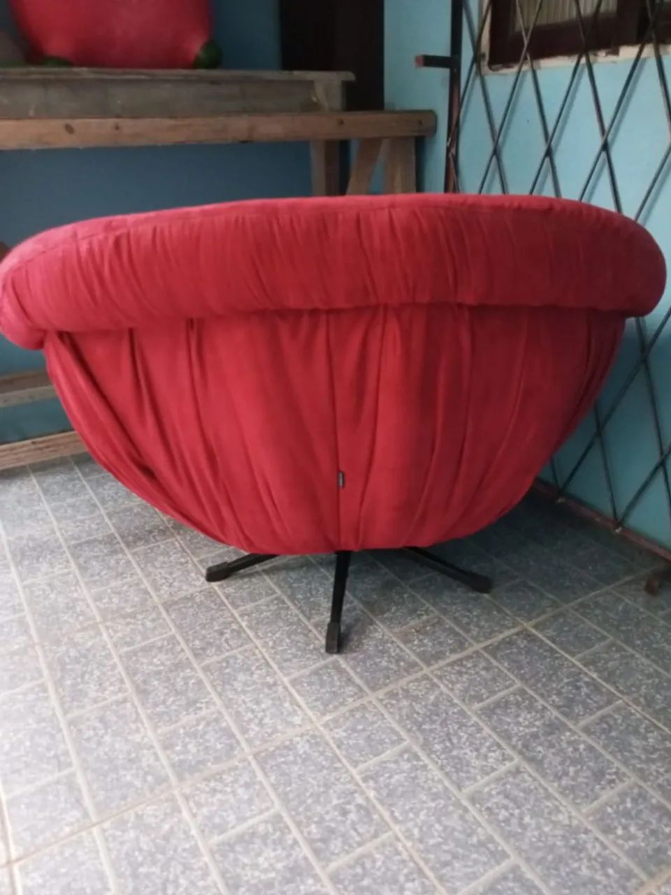Poltrona Giratória Vermelha - Foto 2
