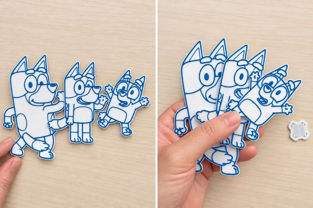 Plaquinhas de Colorir Bluey 