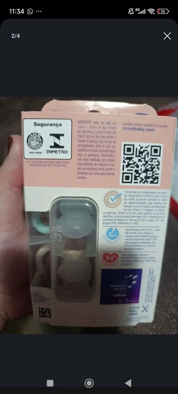 Chupeta Mam - Supreme - a melhor - NOVA - Foto 2