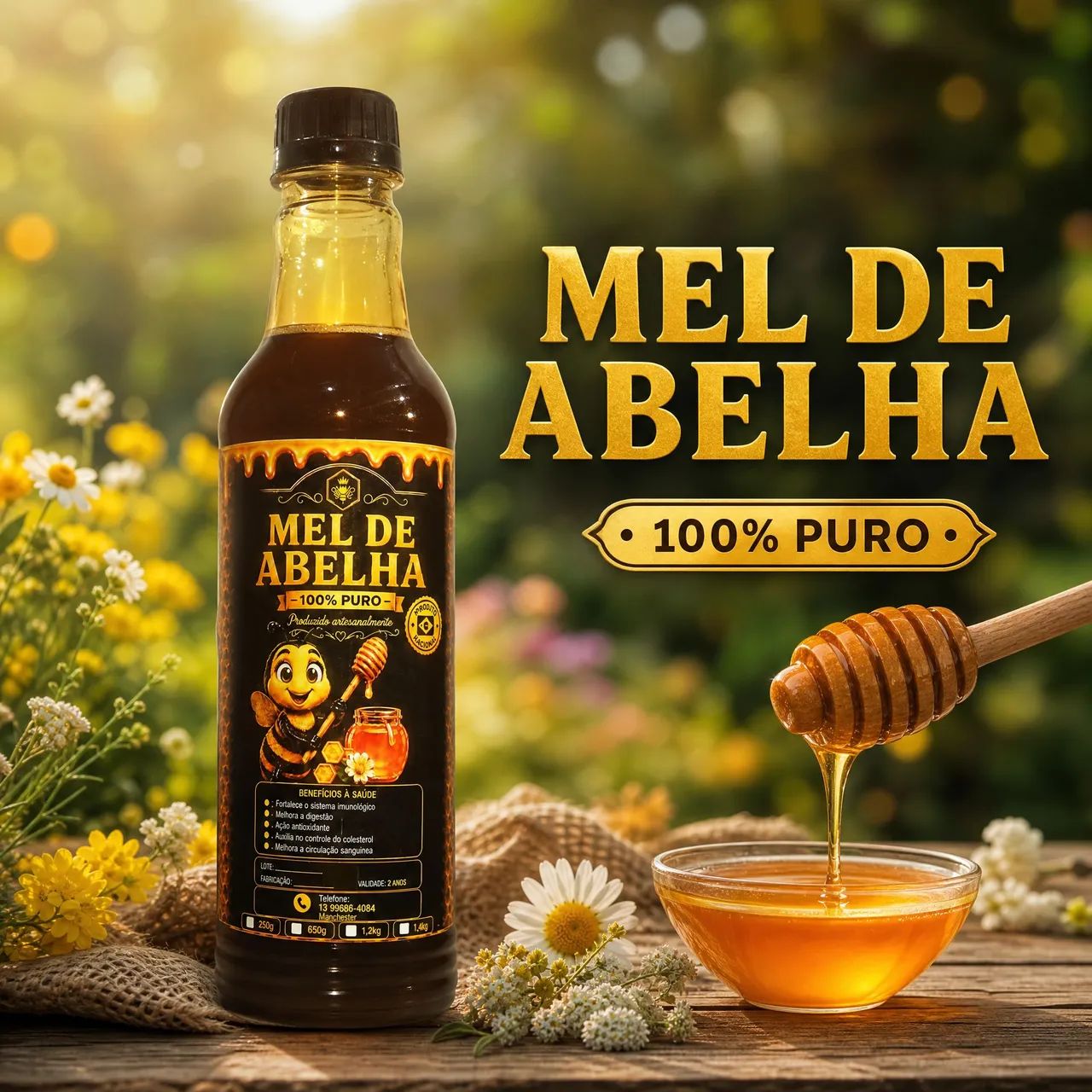 Mel puro de abelhas. - Foto 2