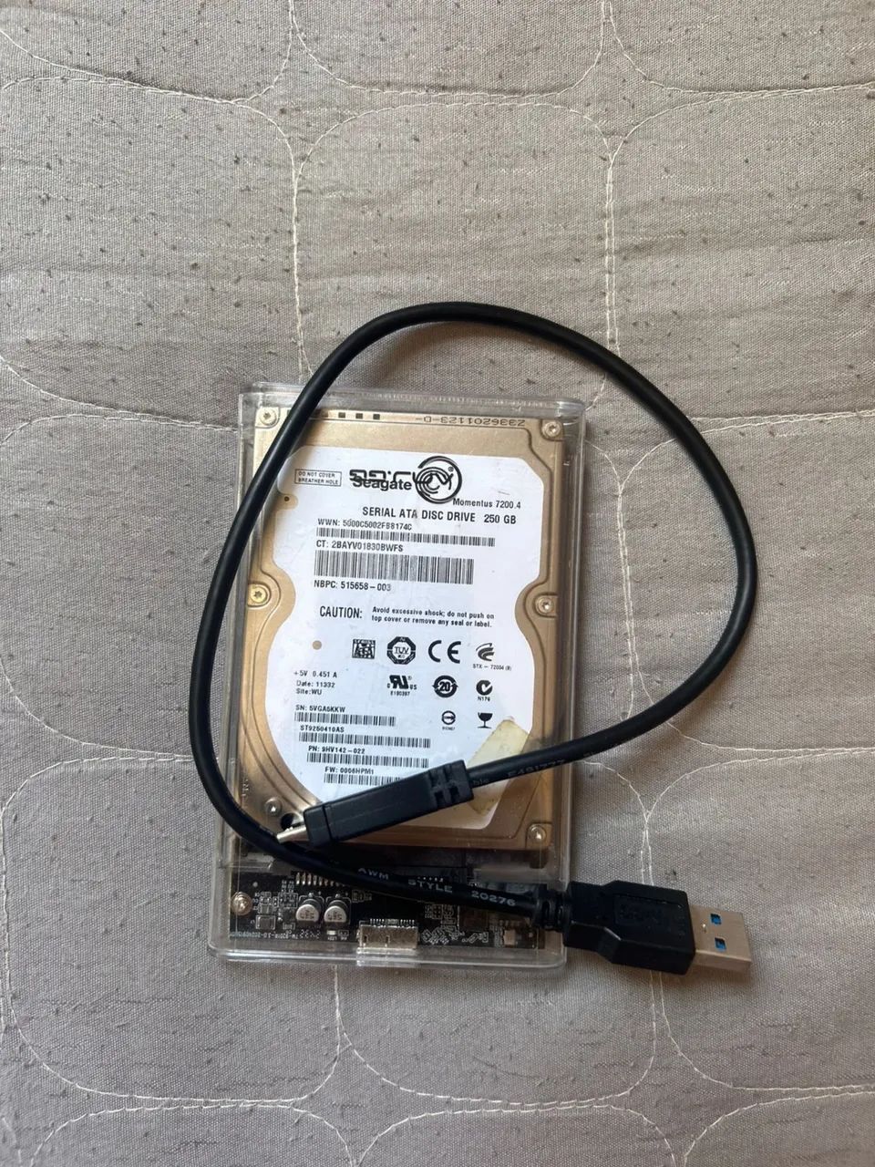 HD EXTERNO SEAGATE NOVO 250GB