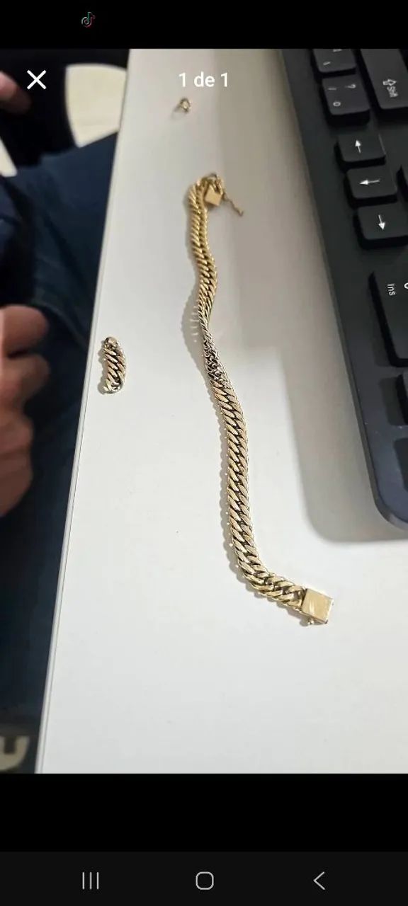 Pulseira de ouro 18k 750 - Foto 4