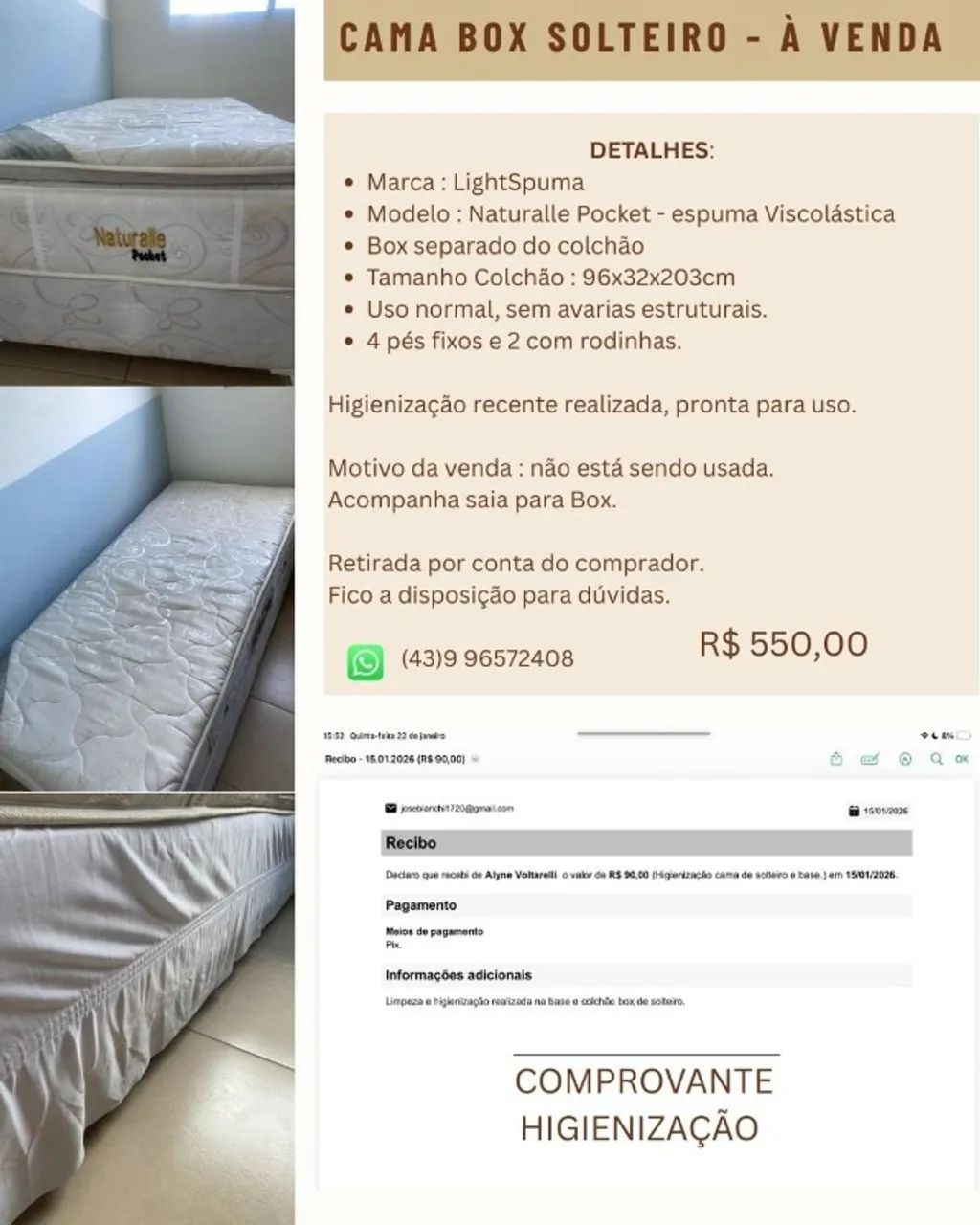Cama Box Solteiro 