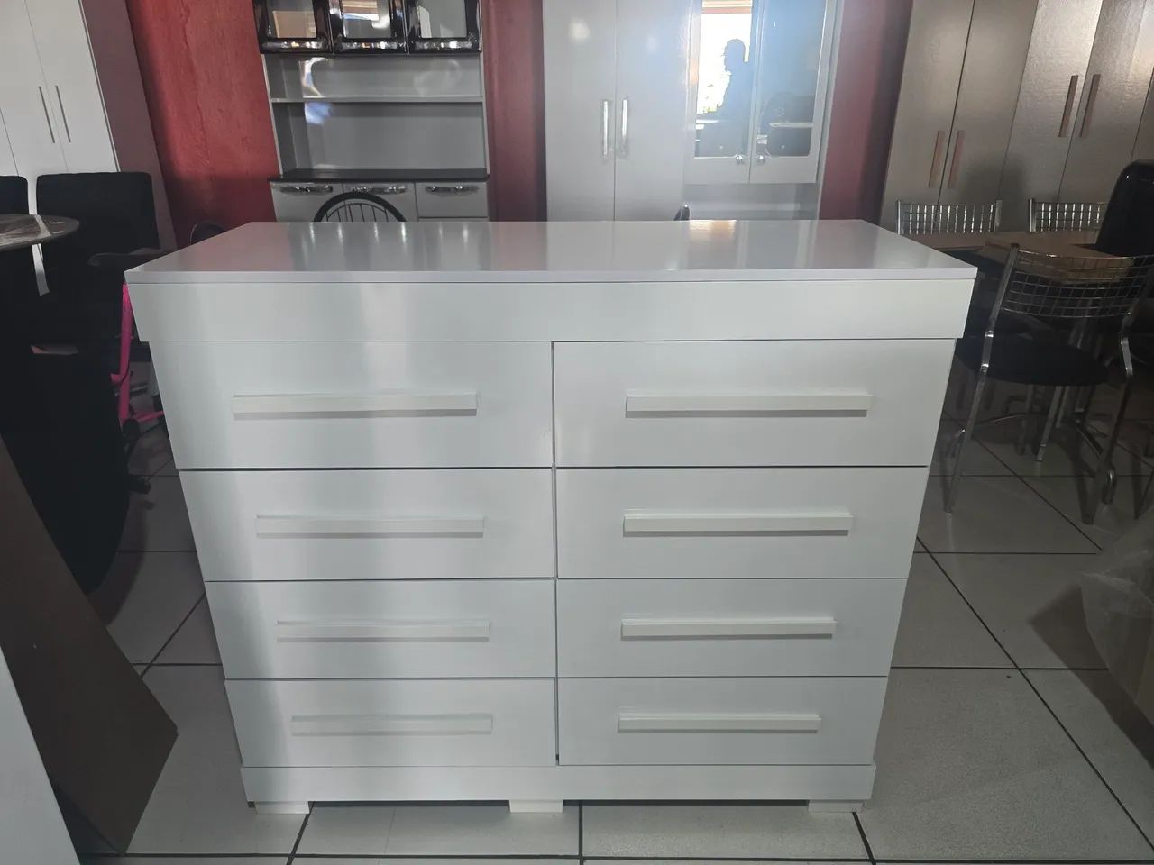 Cômoda nova 100% MDF com 8gavetas valor 970 reais. - Foto 2