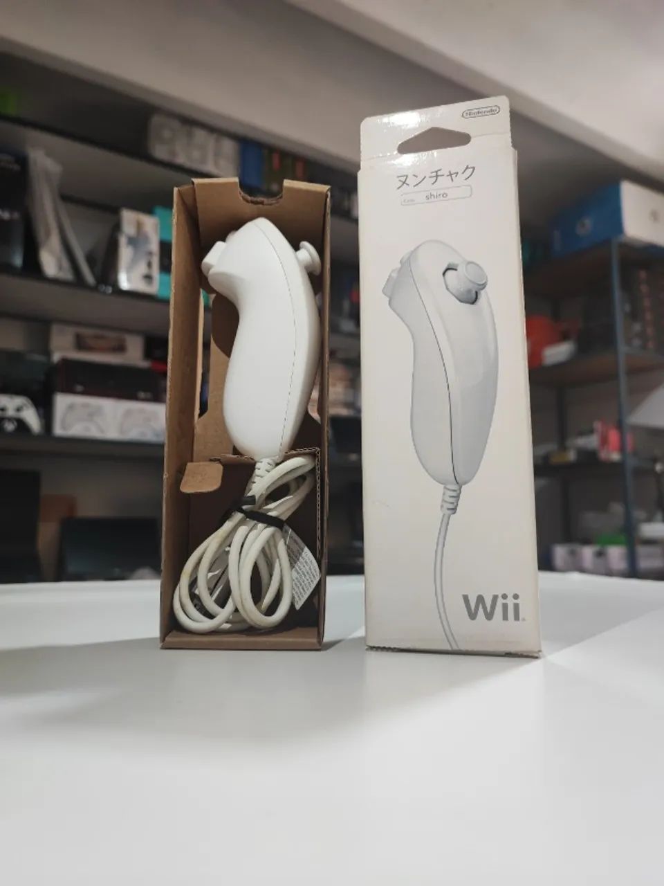 Controle Motion Plus Wii + Nunchuck Branco em perfeito estado, aceito cartão - Foto 3