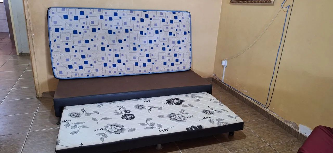 Cama box solteiro com cama auxiliar 