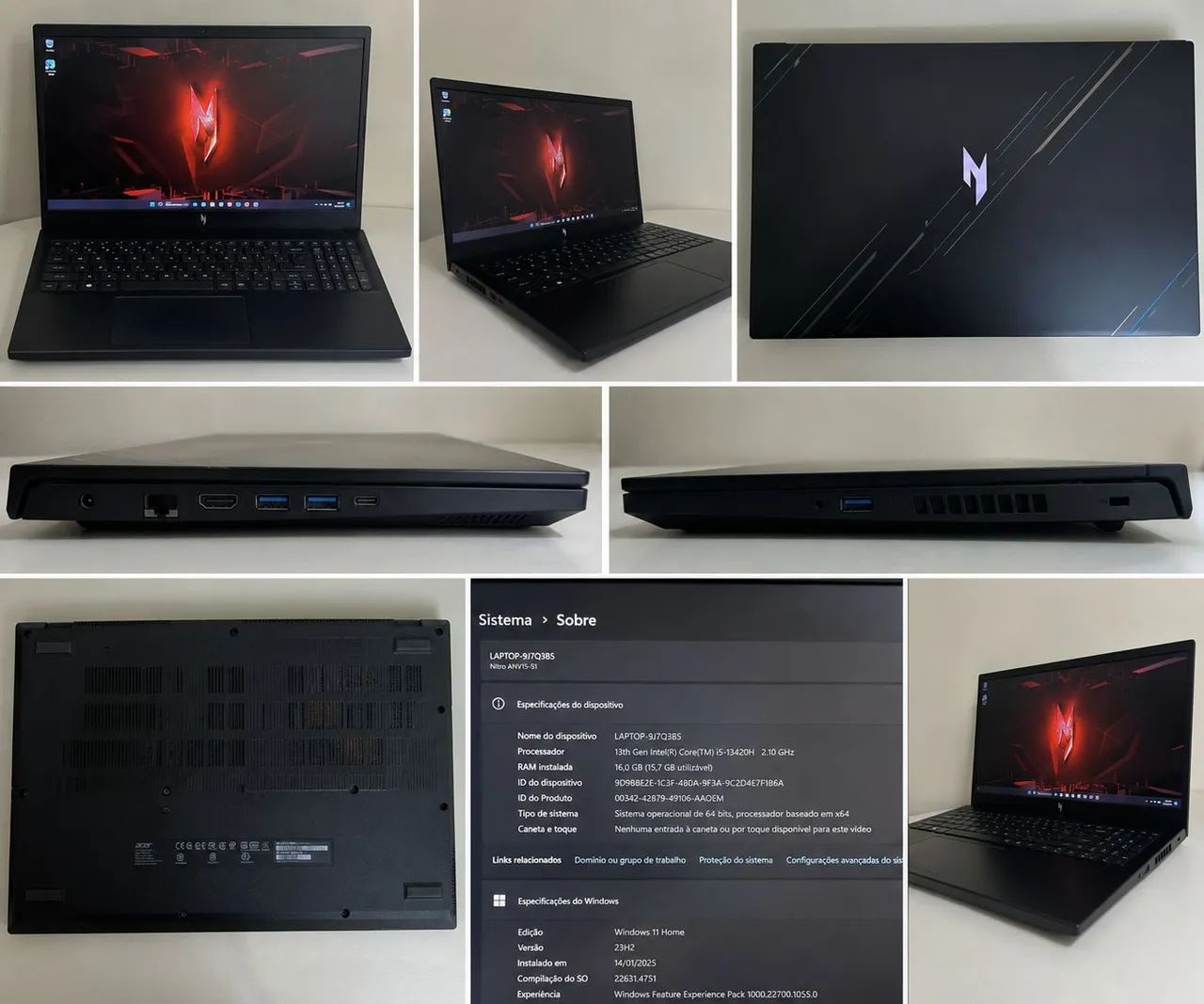 Notebook Gamer Acer nitro v15 