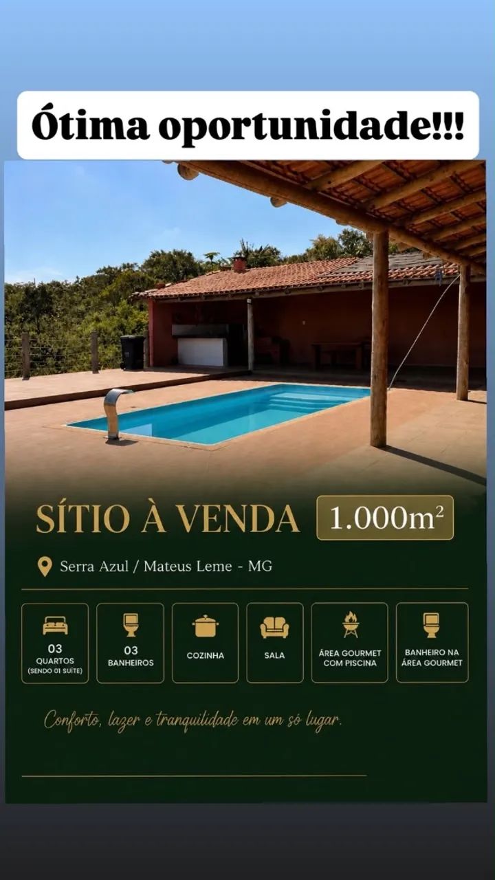 Sitio todo mobiliado 