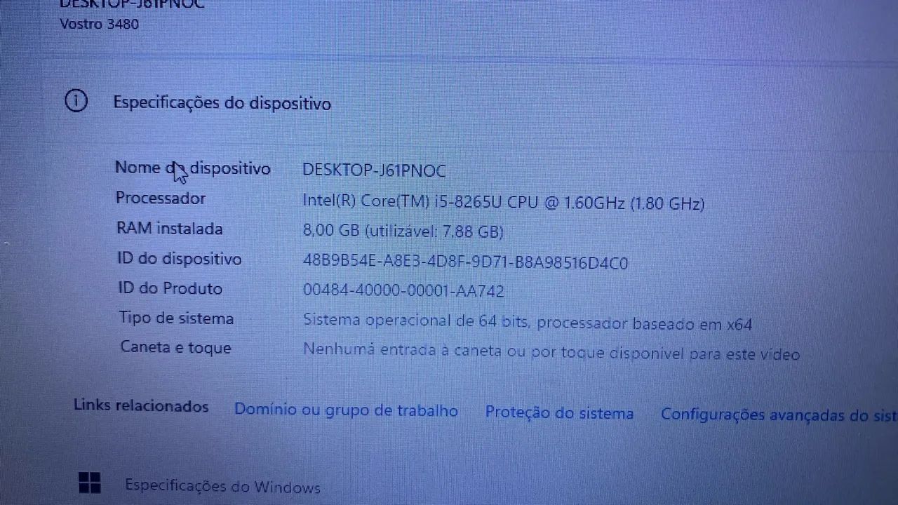 Notebook Dell i5 8ª Gen c/ SSD - Foto 4