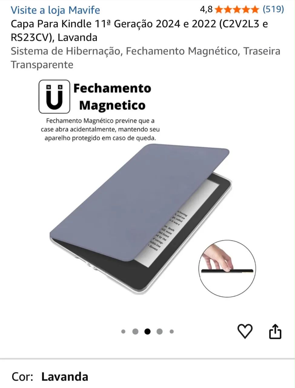 Capa magnética Kindle básico  - Foto 3