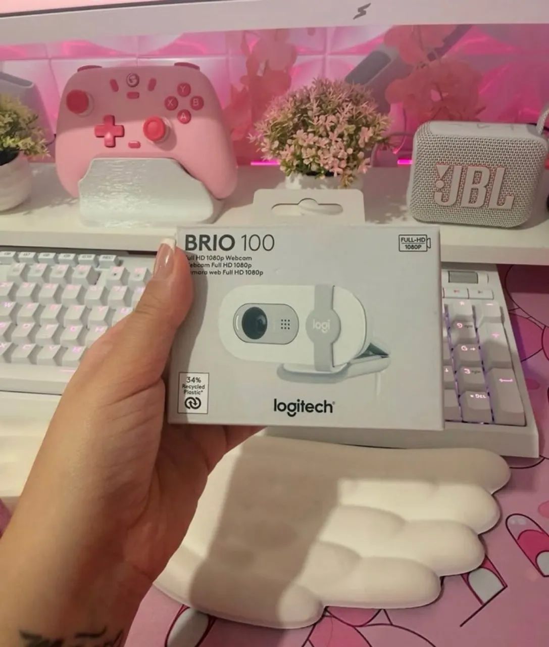 Webcam logitech Brio 100 branco