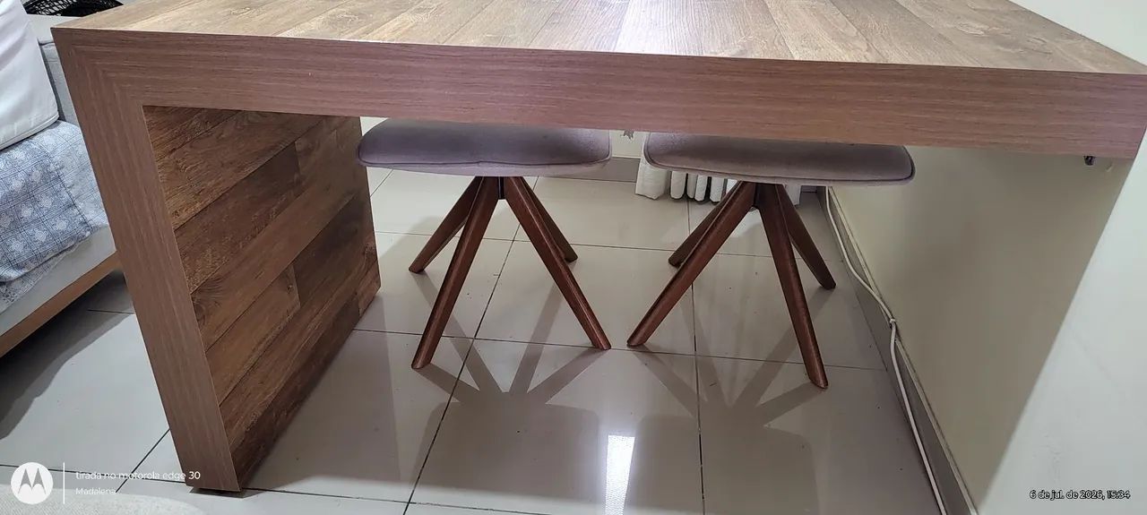 Mesa fixa na parede em L - Foto 4