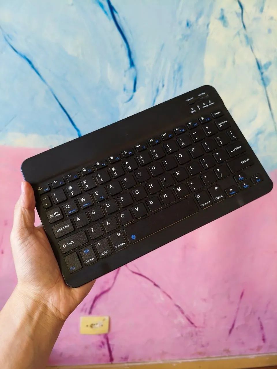 Teclado Bluetooth Recarregável para Windows, Android e iOS com Capa - Foto 2