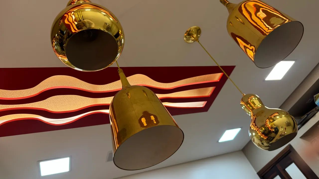 Conjunto de pendente dourado  - Foto 3