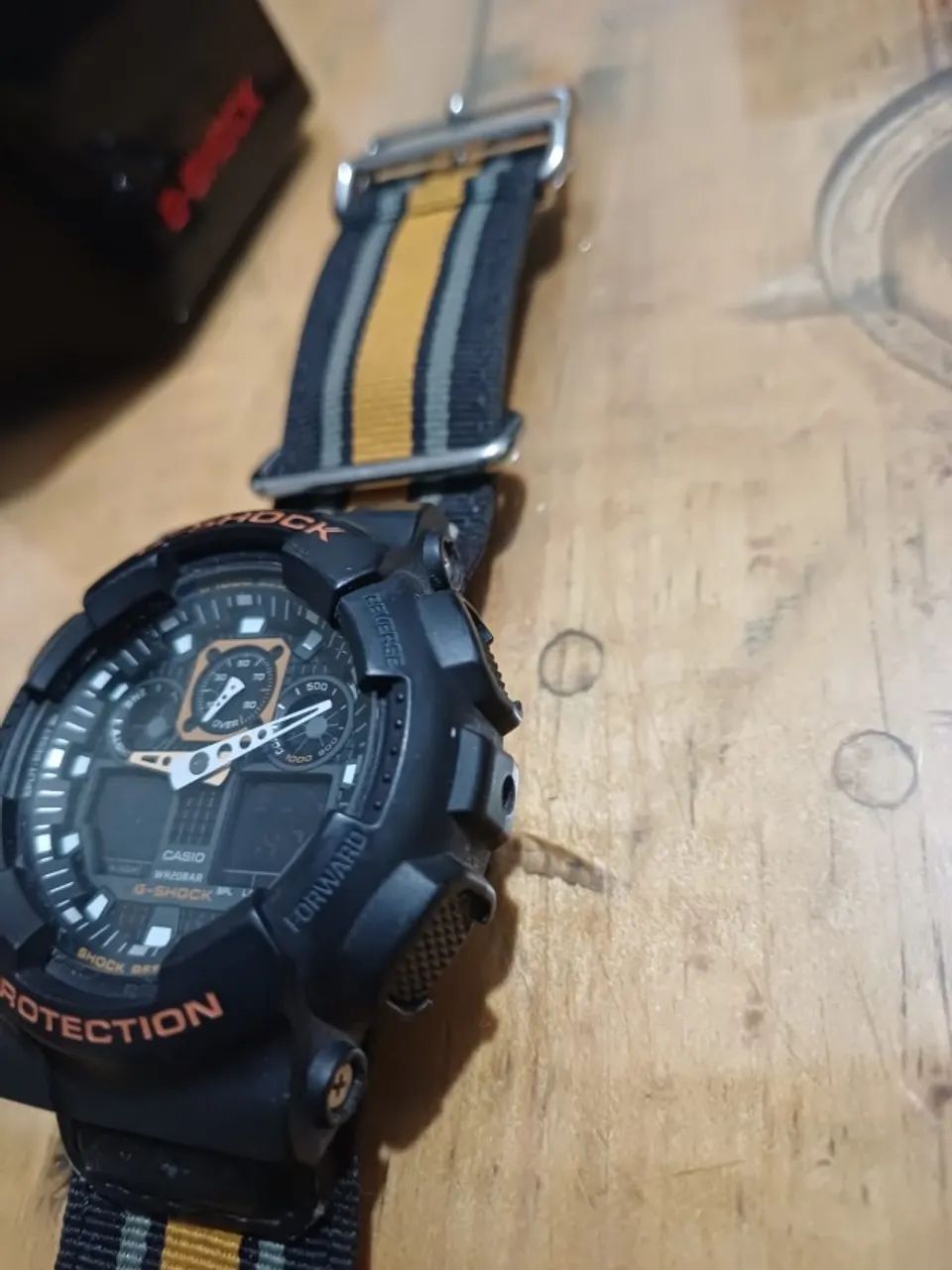 Relógio Casio G-Shock x tecido militar GA-100MC-1A4 - Foto 2