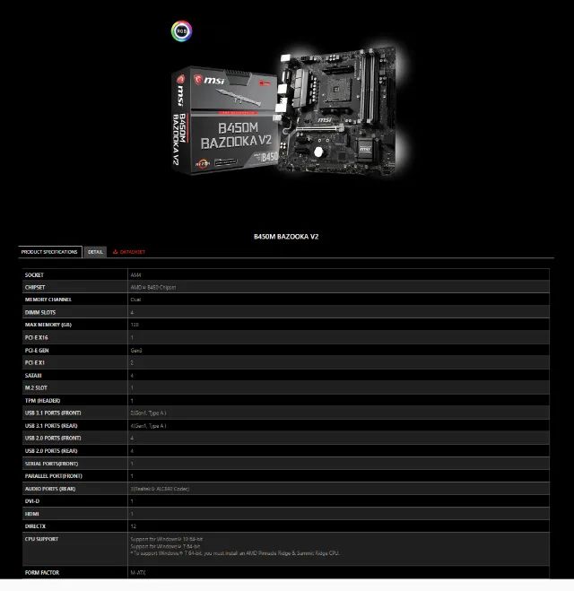 Placa Mãe MSI B450M Bazooka V2 AM4 - Foto 2