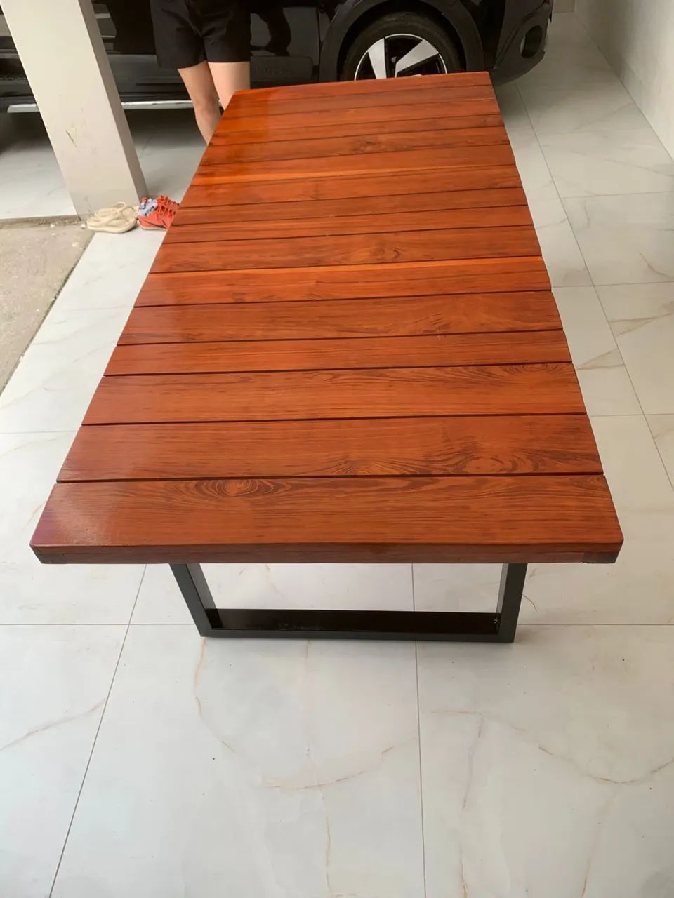 Mesa ripada com base em metalon  - Foto 2