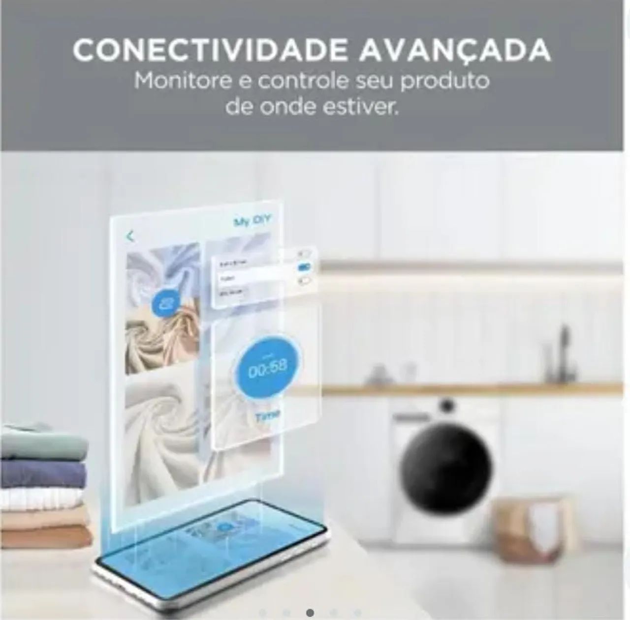 Lava e Seca Midea Inverter Quattro 10,5kg/7kg Wi-Fi + Garantia + NF - Foto 5
