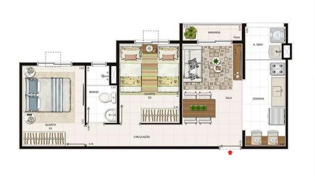 Vista alegre, iraja, apartamento 2 Qts, documentação grátis, parcelamos entrada - Foto 3