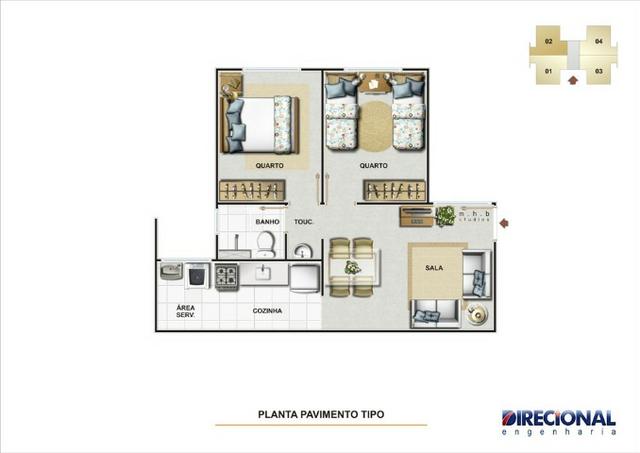 Transferência Liberdade com 2 quartos (parcelas decrescentes de 513,00) - Foto 3