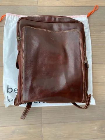 Mochila italiana couro legítimo 