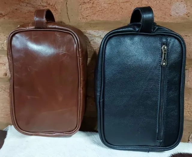 Necessaire Masculina Organizador Mala Viagem Couro