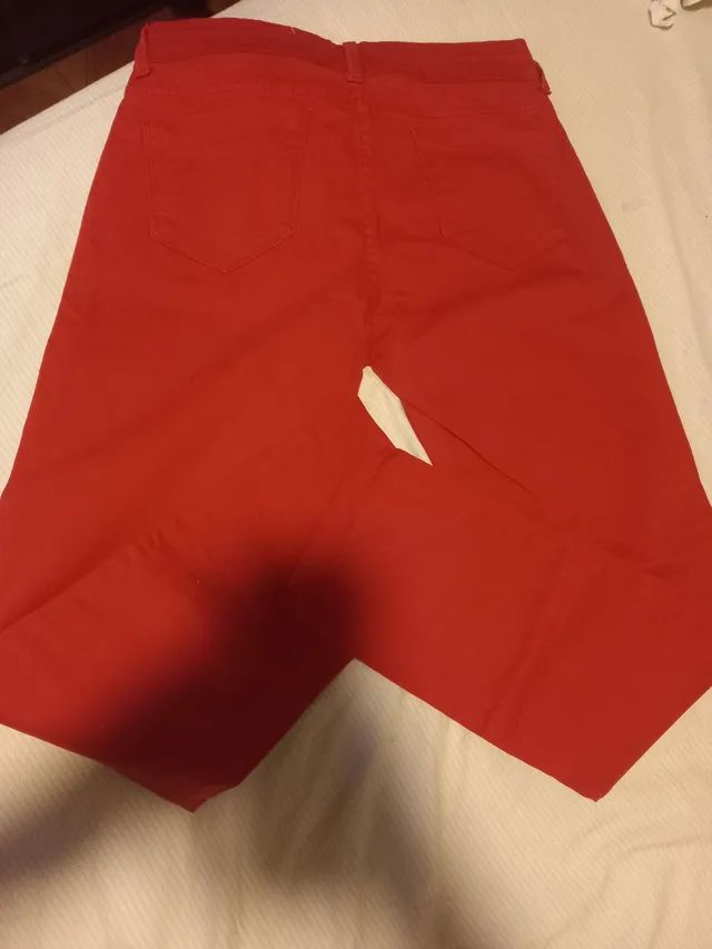 Calça jeans vermelha 40 - Foto 5