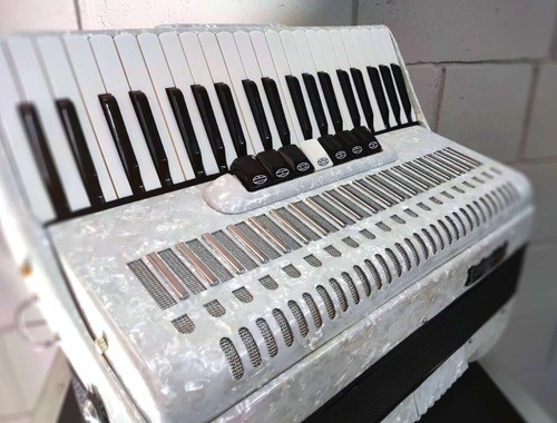 Acordeon 120 Baixos Todeskini Branco Novo Lj Oficial - Foto 3