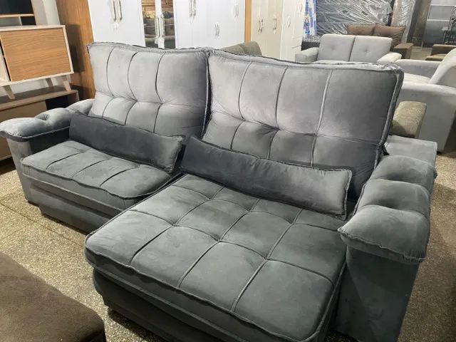 Sofá Retrátil Reclinável Novo 2.50m