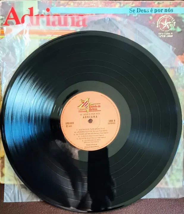 Lp Disco de Vinil Gospel Evangélico Adriana - Se Deus É Por Nós - Foto 3